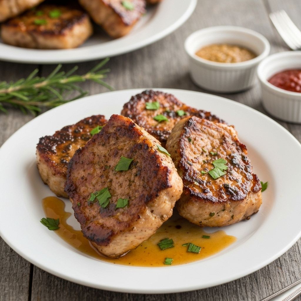 Rosemary Honey Glazed Pork Chops