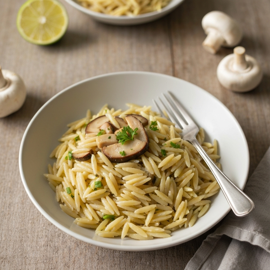 Herb-Glazed Mushroom Orzo