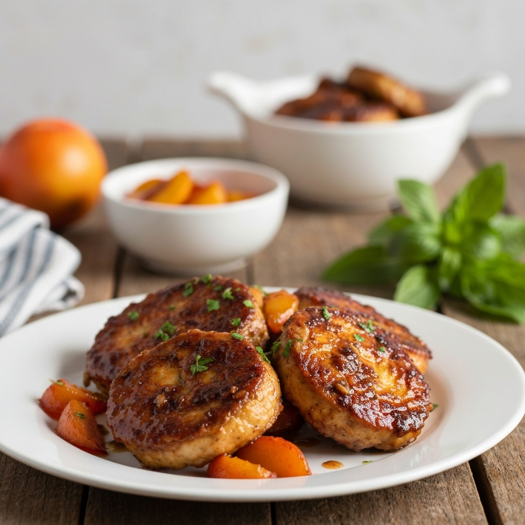 Caramelized Peach Herb Chicken