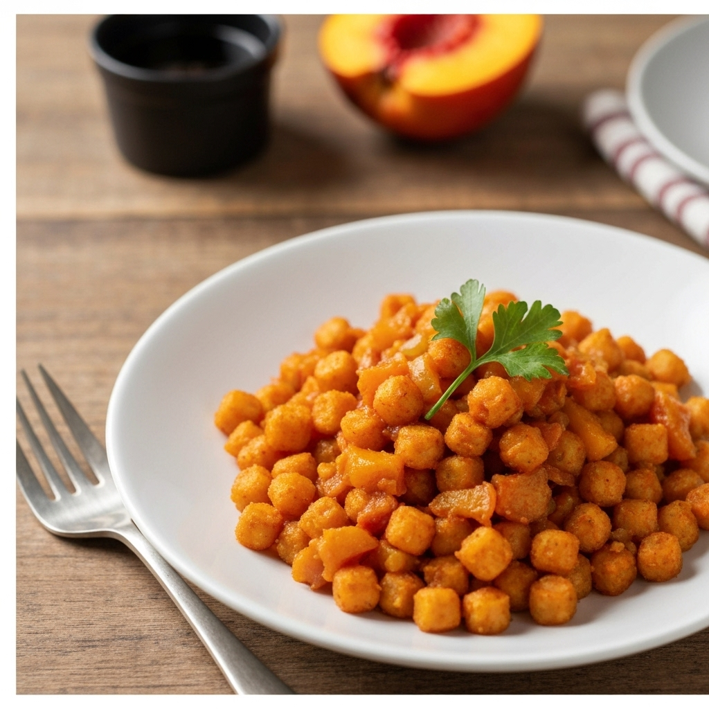 Smoky Peach Maple Chickpeas