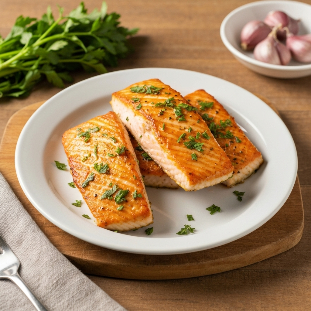 Crisp Garlic Herb Salmon