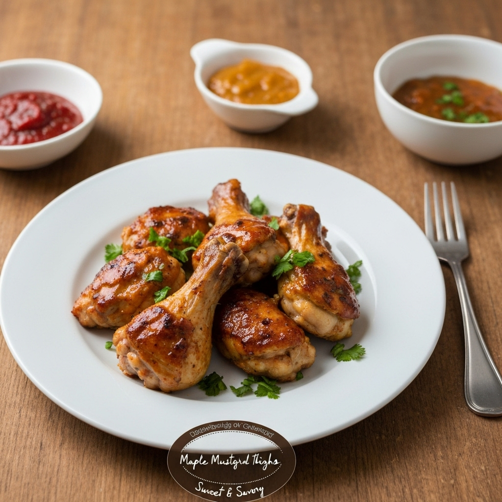 Maple Mustard Chicken Thighs