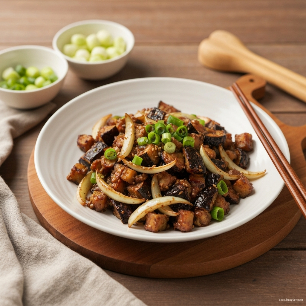 Ginger Sesame Eggplant Stir-Fry