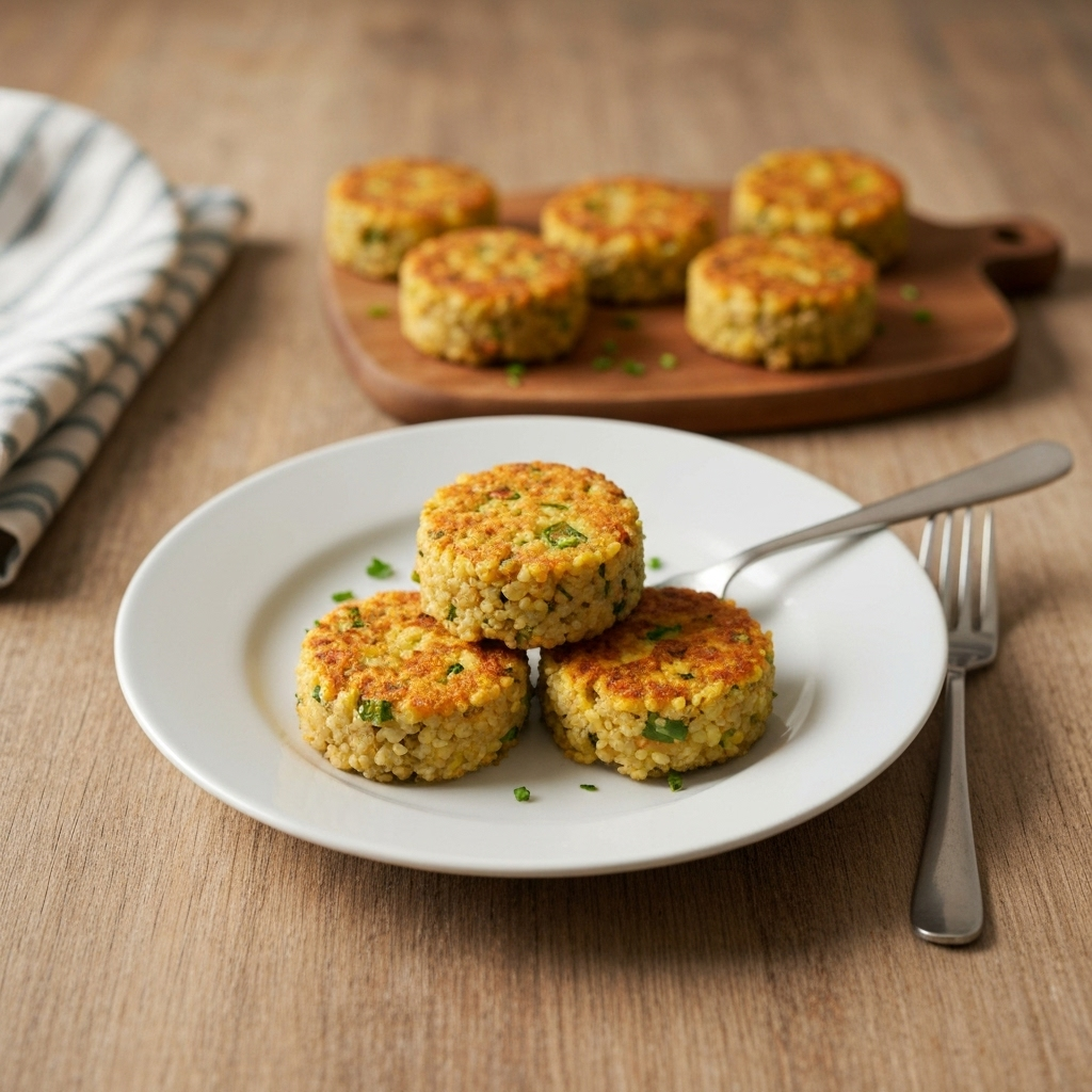 Crispy Sunflower Quinoa Cakes