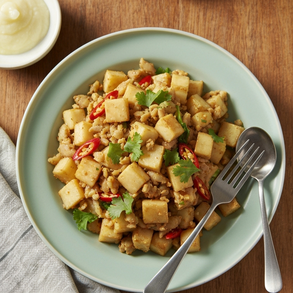 Coconut Lime Jicama Stir-Fry