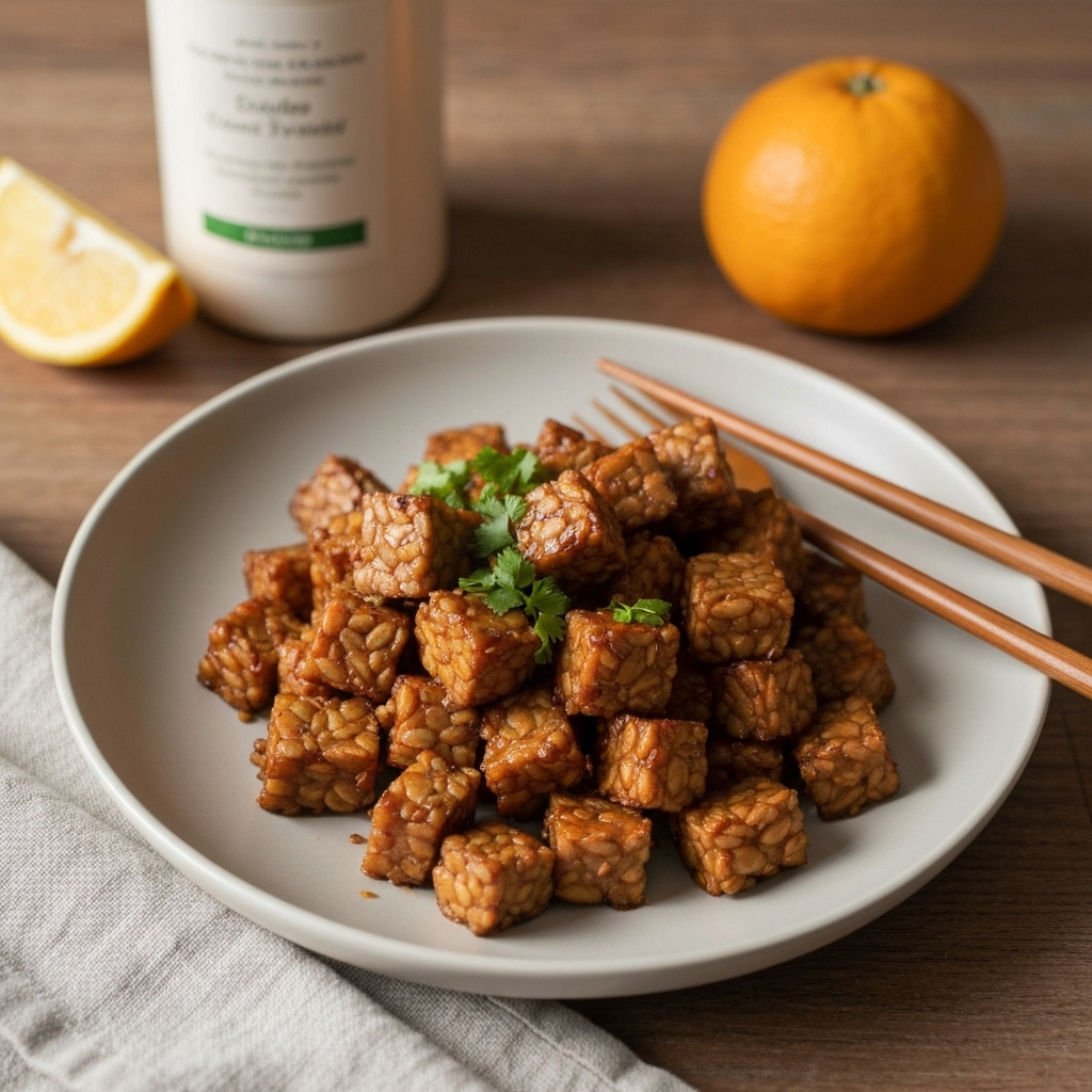 Spiced Orange Glazed Tempeh