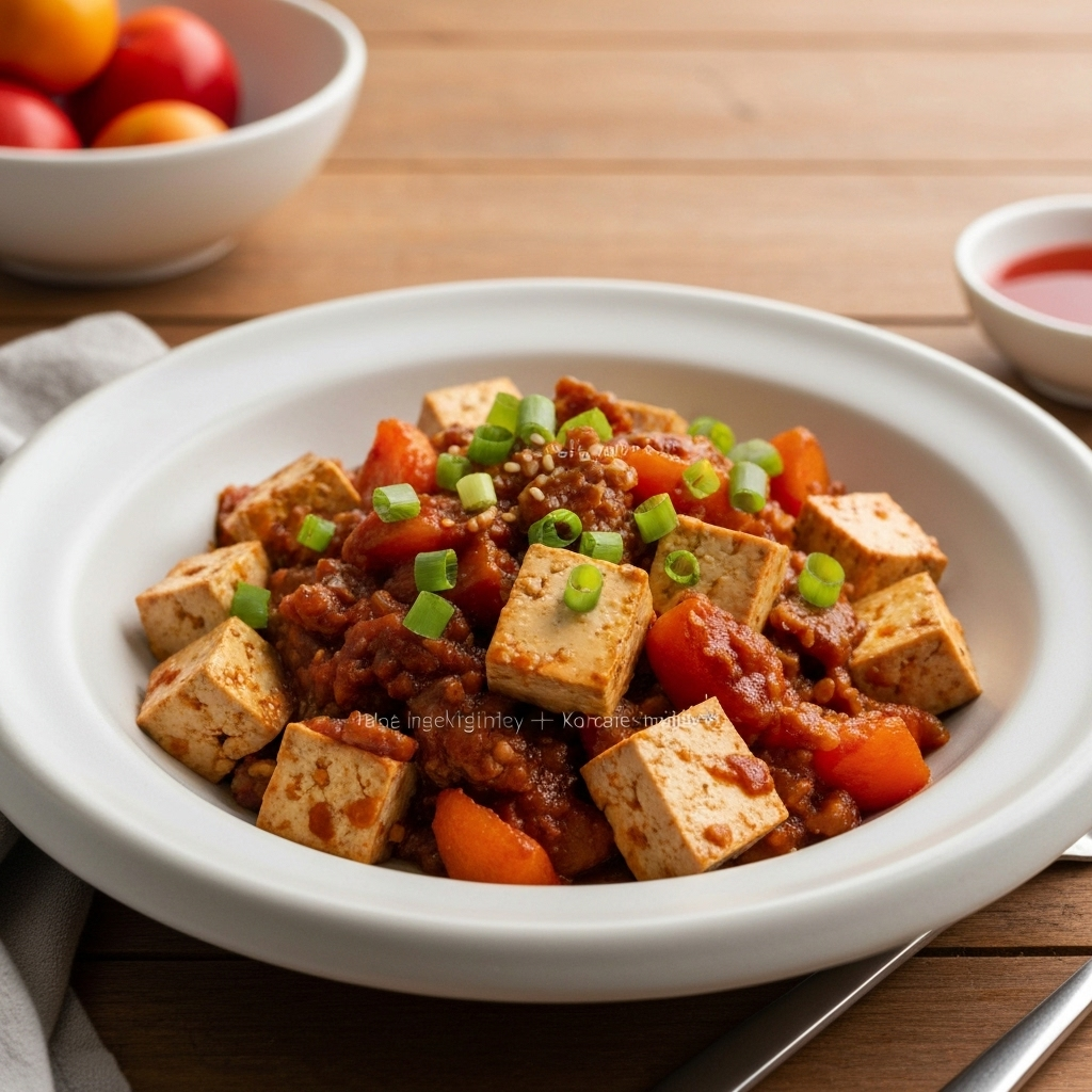 Gochujang Peach Tofu Stir-Fry