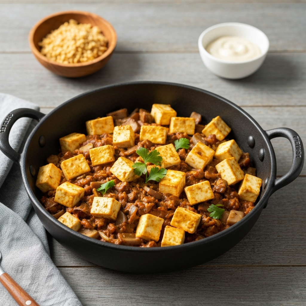 Herbal Mushroom Paneer Skillet