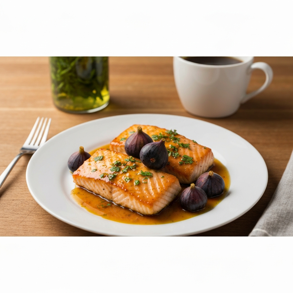 Fig Balsamic Glazed Salmon