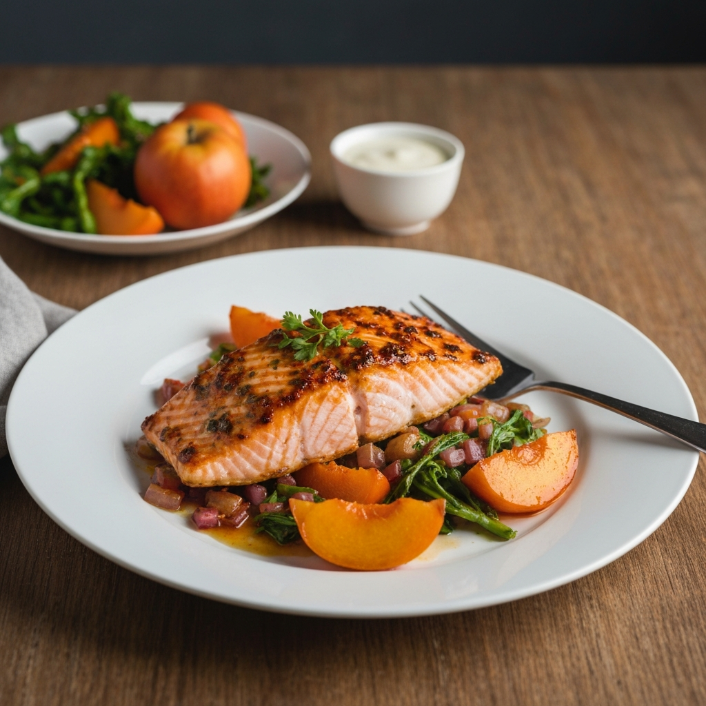 Smoked Paprika Peach Salmon