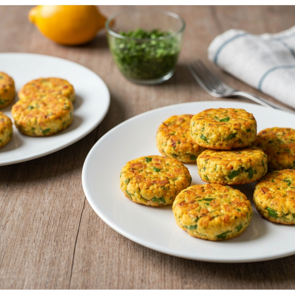 Citrus Parsley Chickpea Cakes