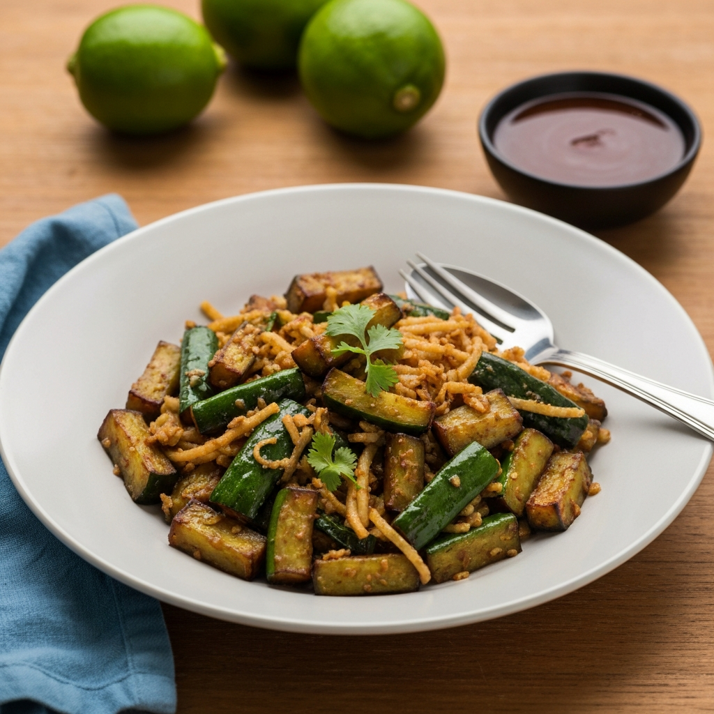 Coconut Lime Eggplant Stir Fry
