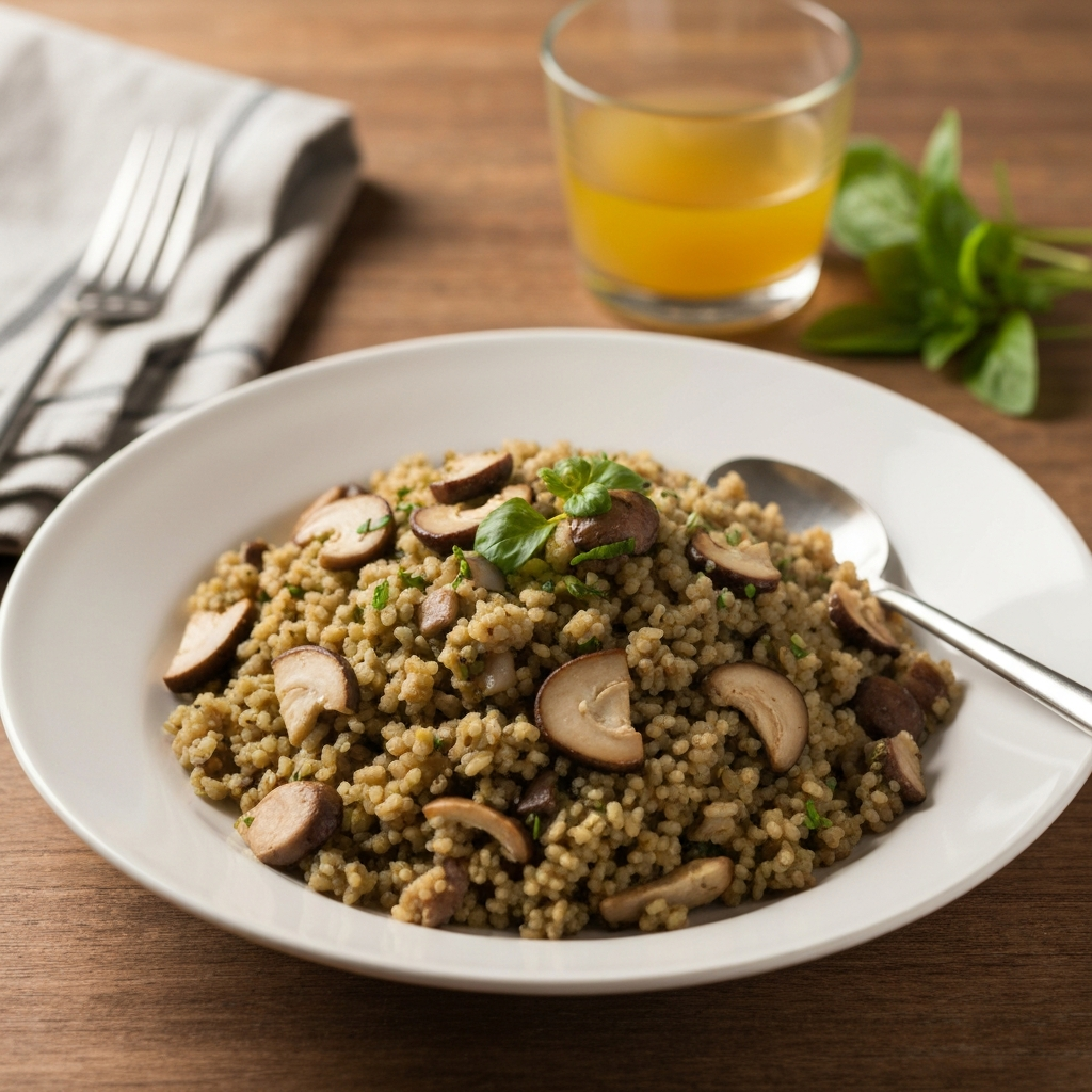 Herb-Infused Quinoa with Mushrooms
