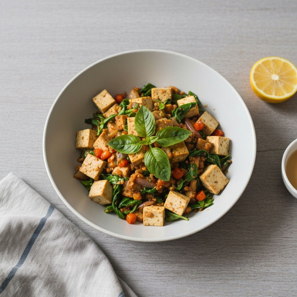 Citrus Basil Tofu Stir-Fry