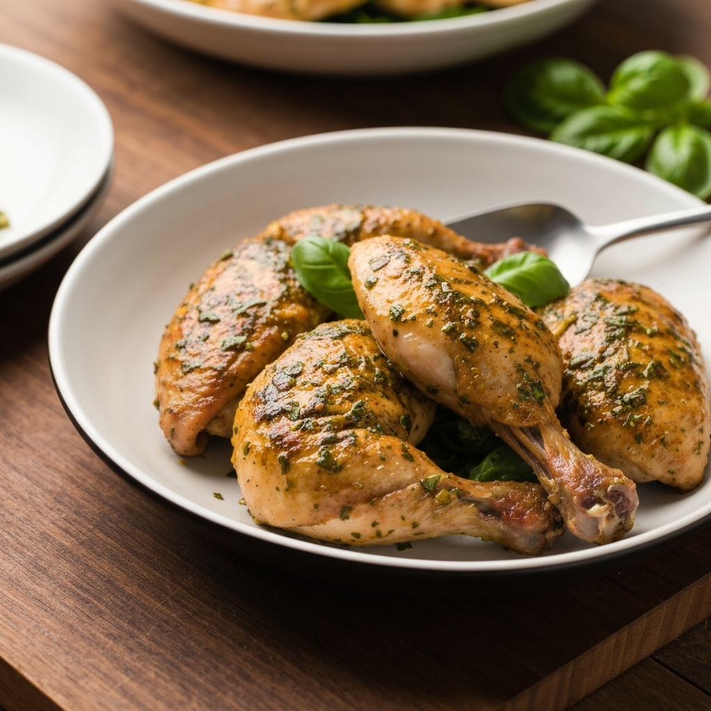 Roasted Pistachio Pesto Chicken